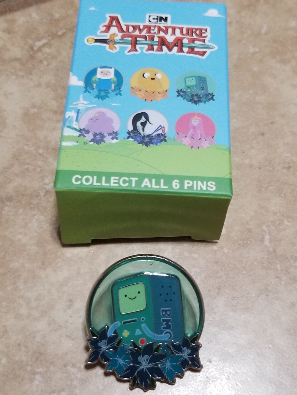 Cartoon Network Adventure  Time Floral Enamel Pin: BMO